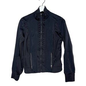 New York & Company Black Moto Zip Jacket Women’s Small Stretch Casual Layering